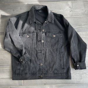 BLACK/GRAY DENIM JACKET